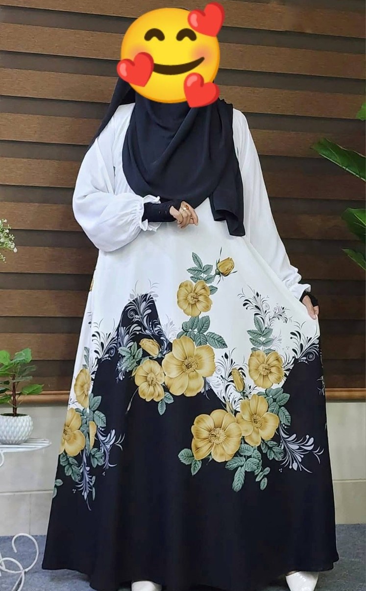 Golap Digital Print Borka - Dubai Cherry Fabric Free Size